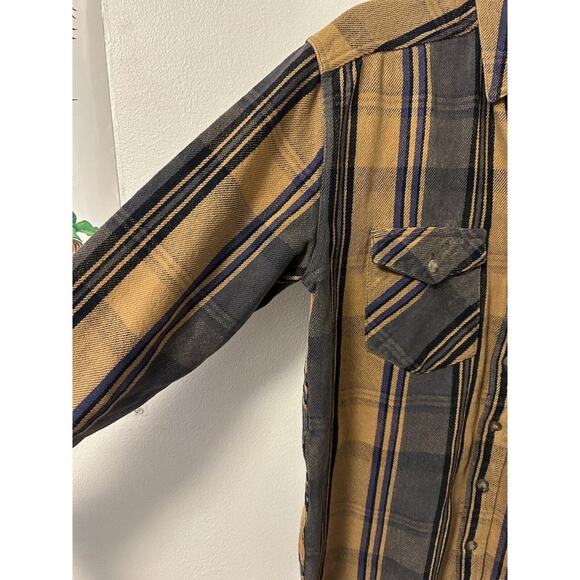 free people  •  plaid shirt flannel shacket western jacket button down top - Picture 5 of 11